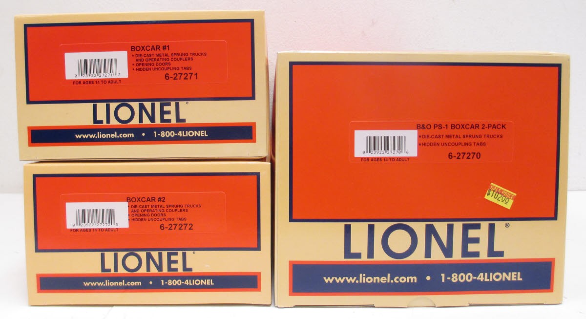 Lionel 6-27270 O Gauge Baltimore & Ohio PS-1 Boxcar 2-Pack