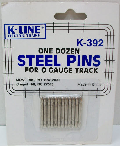 K-Line K-392 O Gauge Steel Pins (Pack of 12)