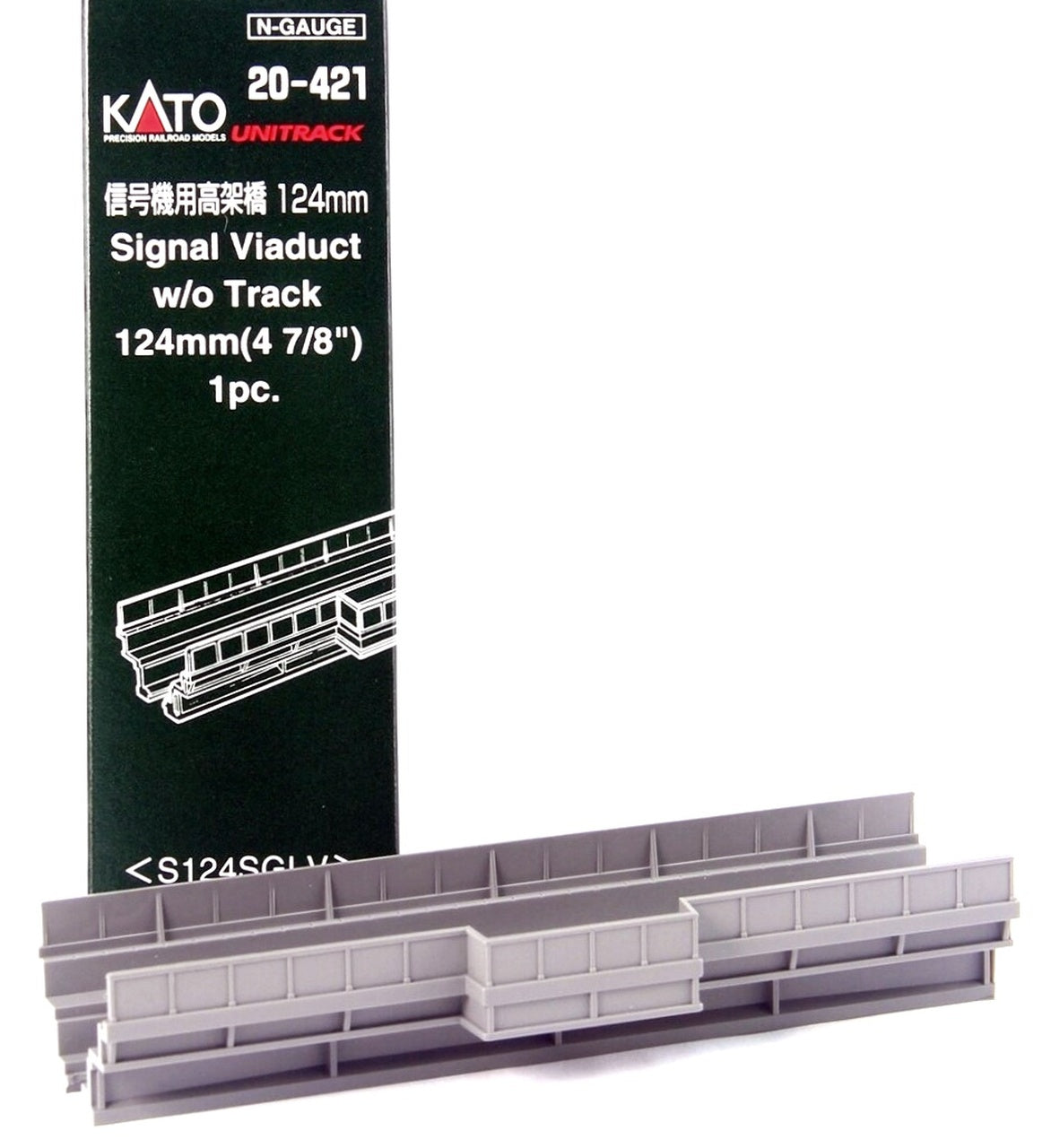 Kato 20-421 N 4-7/8" Single Track Straight Viaduct Platform