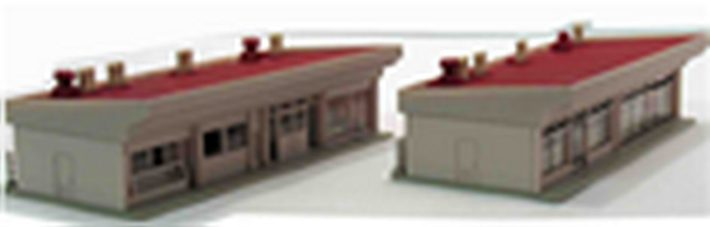 Kato 23-408A N Scale Structure Small Strip Mall - Red