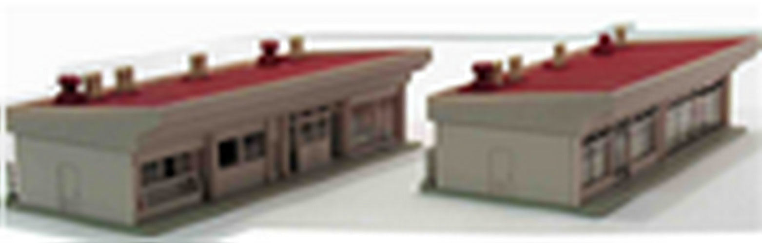 Kato 23-408A N Scale Structure Small Strip Mall - Red