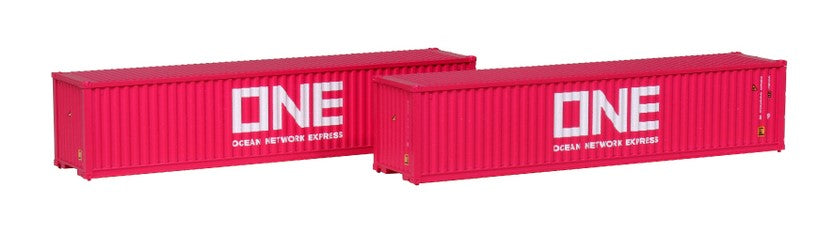 Kato 80-055E N ONE Magenta 40' Intermodal Container (Pack of 2)