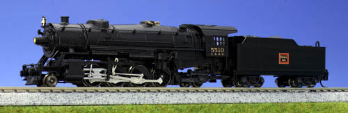 Kato 126-0211 N Scale CB&Q 2-8-2 Heavy Mikado Steam Locomotive