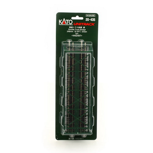 Kato 20-435 N Green 9-3/4" 248 mm Double Truss Bridge