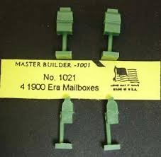 Korber 1021 HO 1900 Era Mailboxes (Pack of 4)