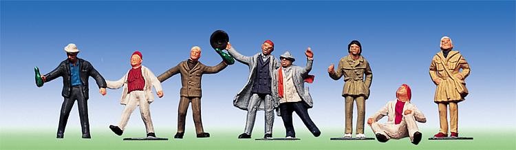 Faller 155313 N Scale Guys at the Station Figures (Set of 8)