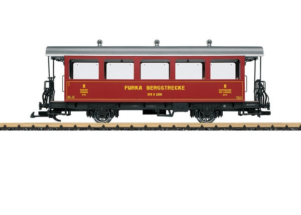 LGB 30561 G DFB Furka Mountain Line Steam Railroad Passenger Car #B 2206
