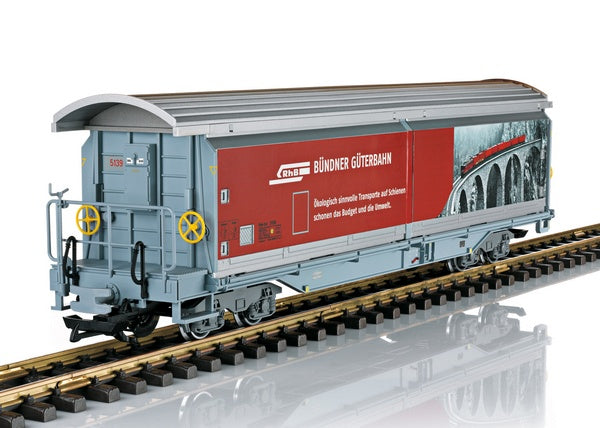 LGB 48573 G RhB Type Hai-tvz Sliding Wall Boxcar