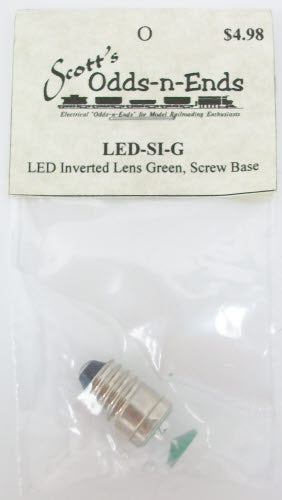 Scott's Odds-N-Ends SI-G Green Screw Based Inverted LED