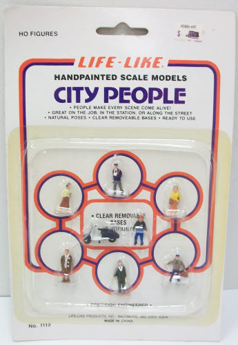 Life Like 1119 HO City People With Motorcycle Figures (Set of 8)