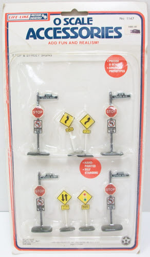 Life Like 1147 O Scale Stop & Street Signs