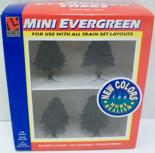 Life Like 1941 All Scales Mini Evergreen Trees Hand Made (Pack of 4)