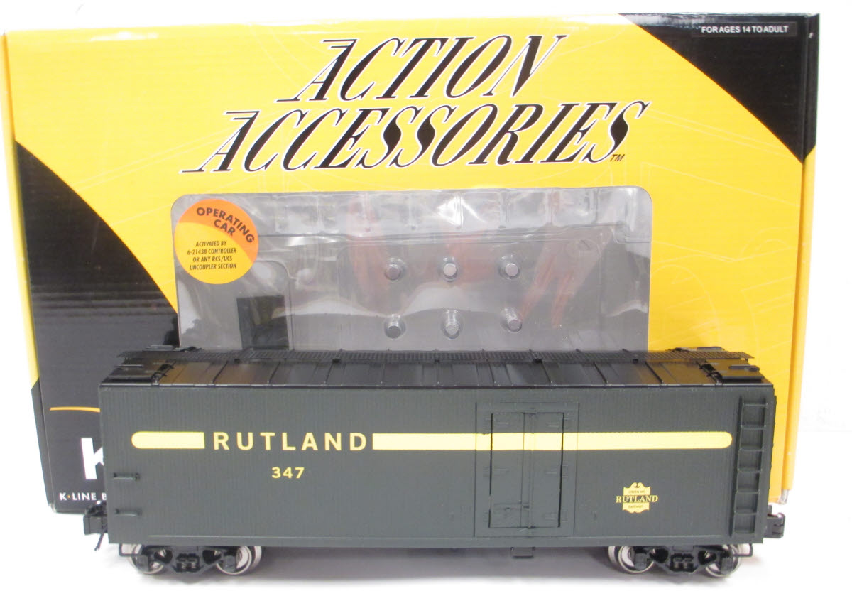 Lionel 6-21623 O Rutland Operating Milk Car w/ Unloading Platform & 6 Milk Cans