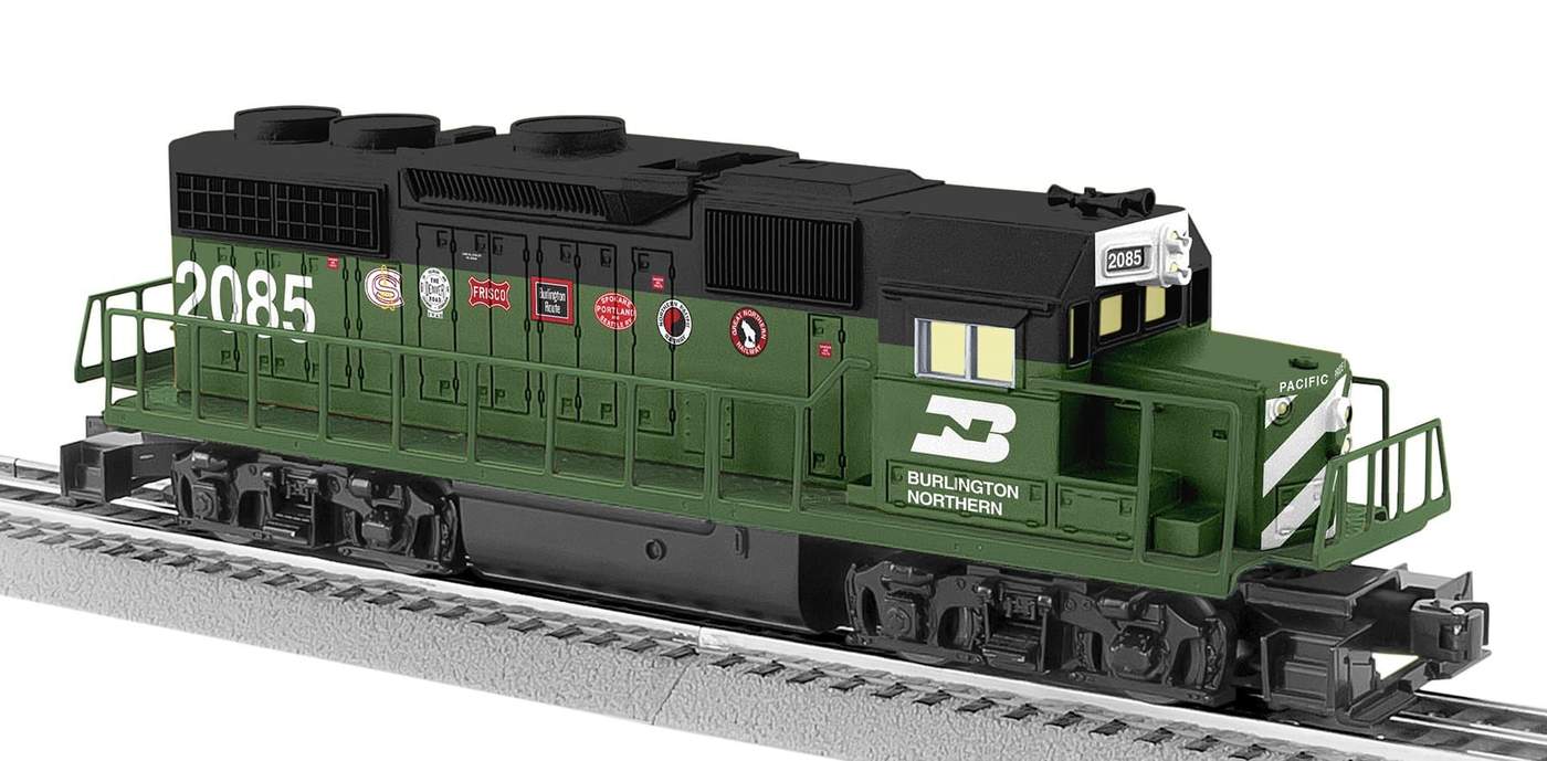 Lionel 2034190 O Burlington Northern Lionchief GP38 Diesel Locomotive #2085