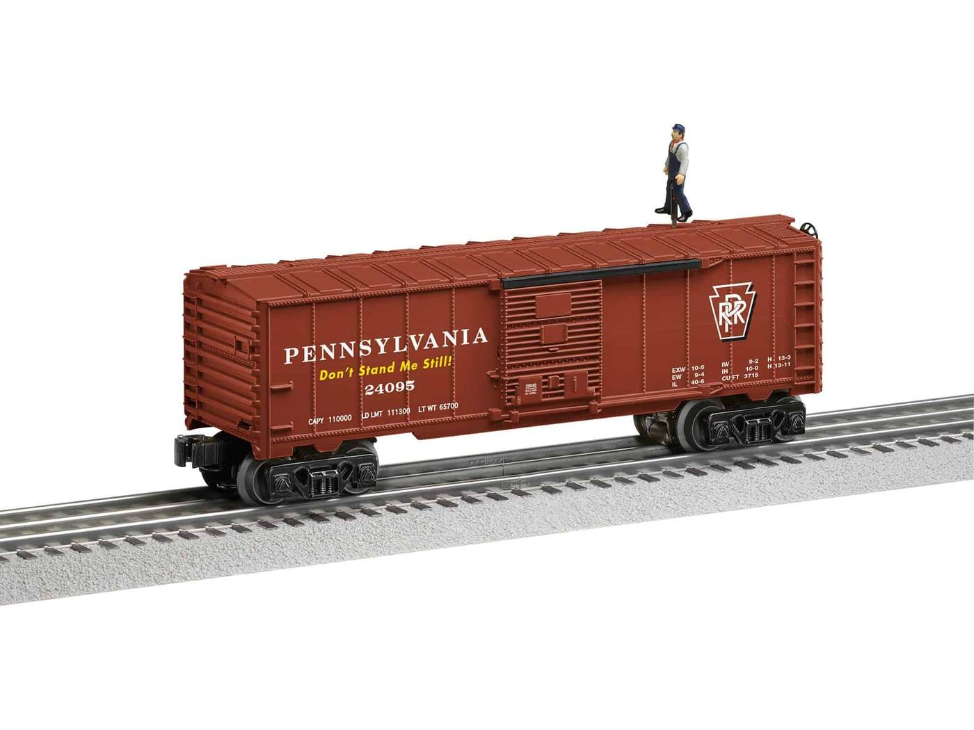 Lionel 2028040 O Gauge Pennsylvania Railroad Walking Brakeman Boxcar #24095