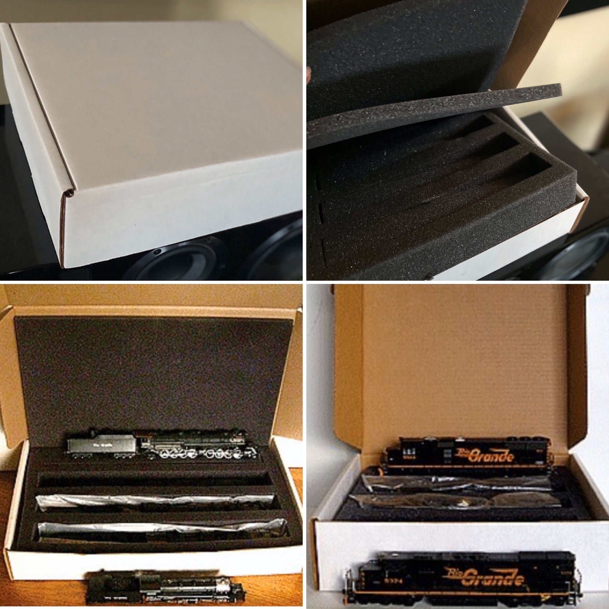 Grand Central Gems B1 HO Scale Padded Engine Storage Box (4 Engines)