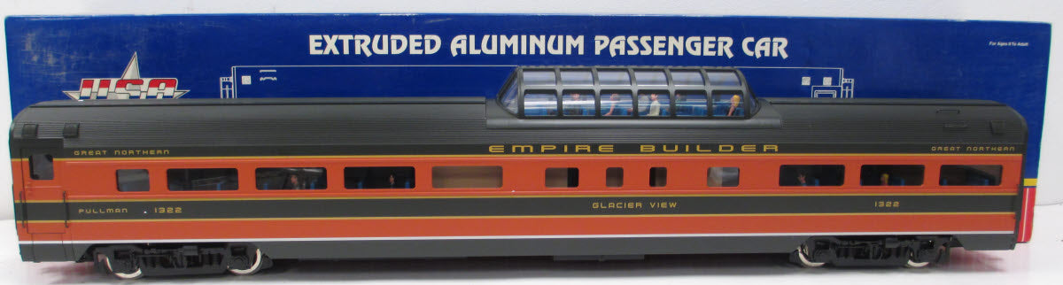 USA Trains 31066 G Great Northern "Glacier View" Aluminum Vista Dome Car