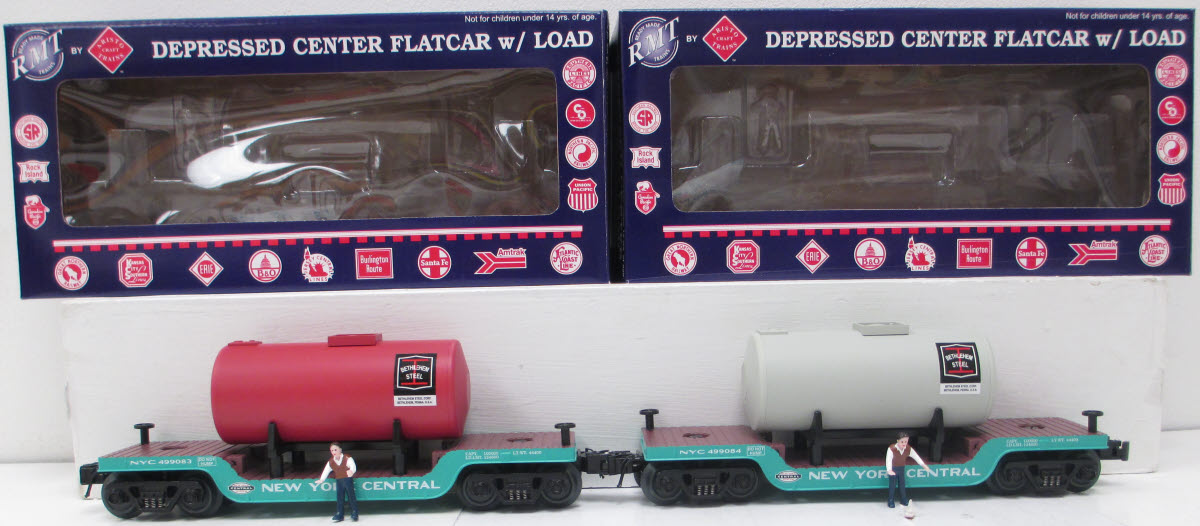 RMT 96521 O New York Central Depressed Flatcar (Set of 2)