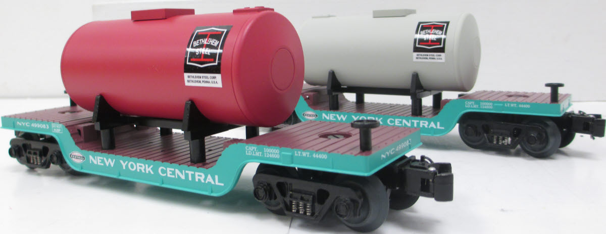 RMT 96521 O New York Central Depressed Flatcar (Set of 2)