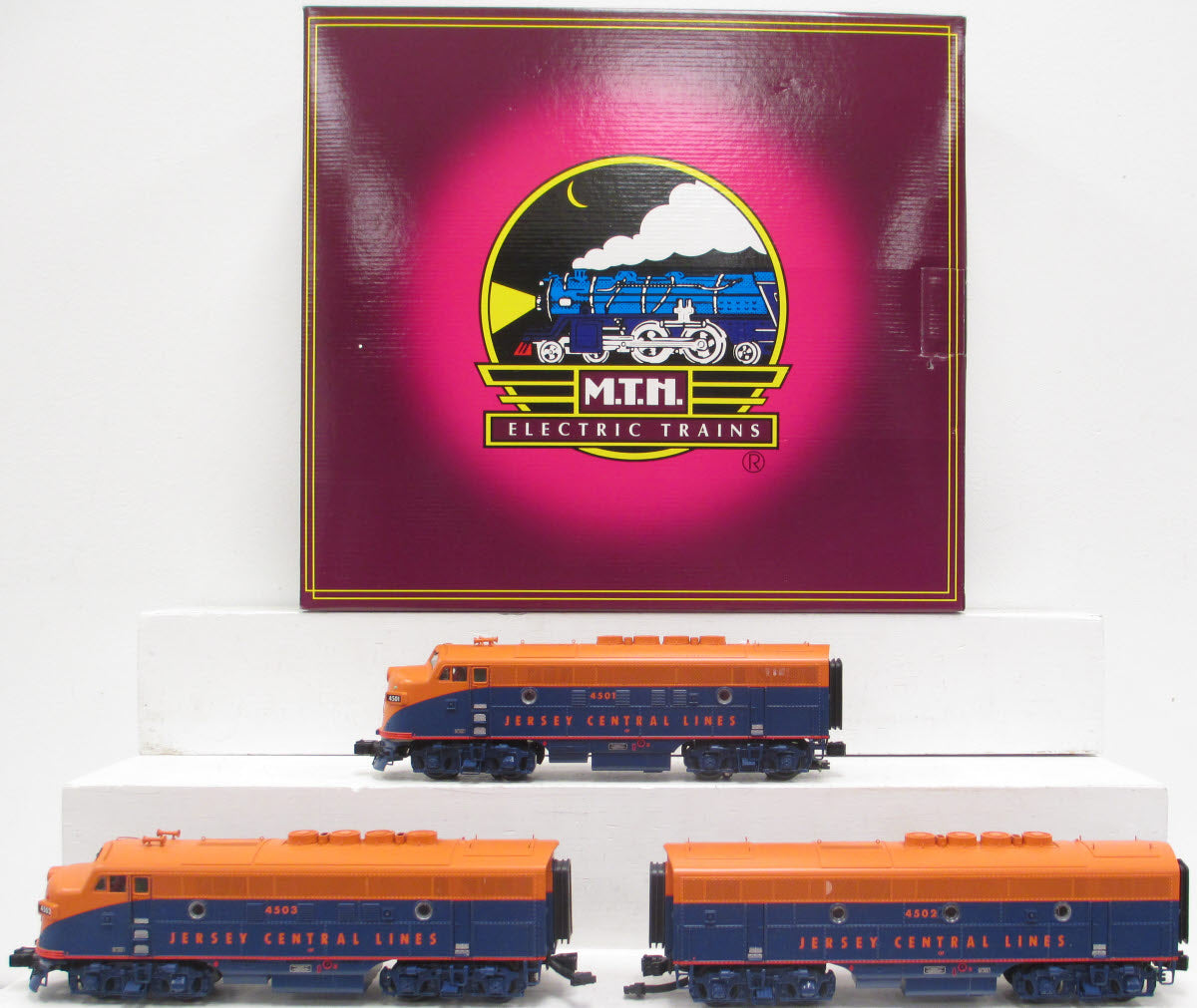 MTH 20-20043-1 O Jersey Central F-3 ABA Diesel Engine Set w/PS2 #4501/4503/4502