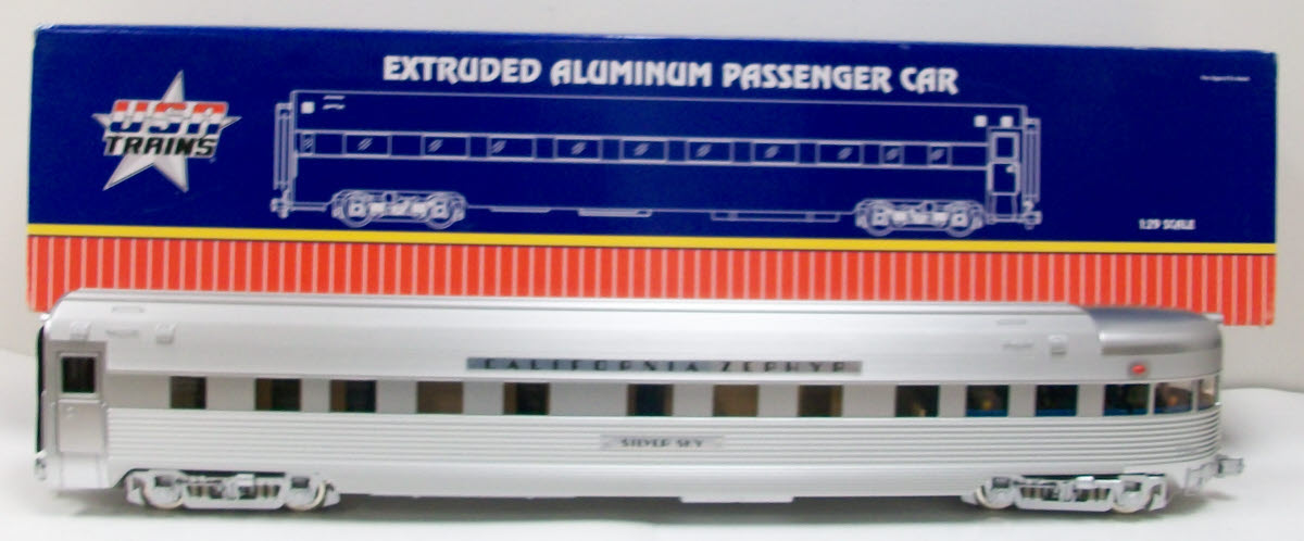 USA Trains R31010 G California Zephyr Aluminum Passenger Car