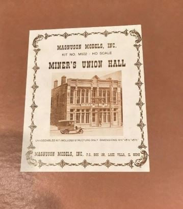 Magnuson Models M502 HO Scale M502 Minors Union Hall Building Kit