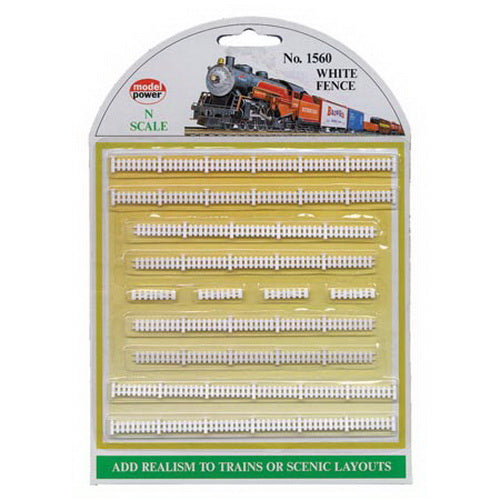 Model Power 1560 N Scale White Fence