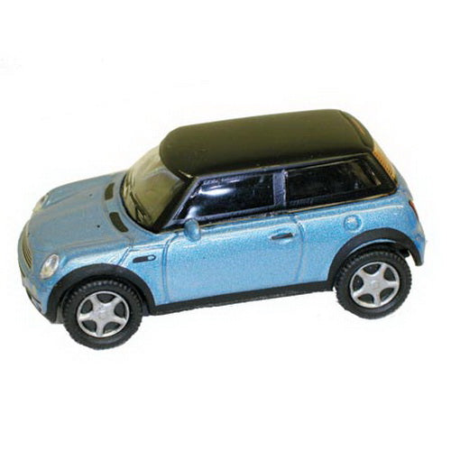 Model Power 19131 1:87 HO Minis Blue w/Black Roof Mini Cooper