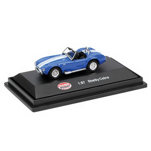 Model Power 19224 1:87 1965 Shelby Cobra Blue W/White Strips