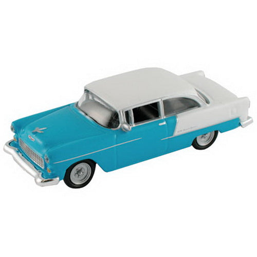 Model Power 19238 HO Minis Blue/White Chevy Belair Coupe 1955