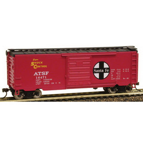 Model Power 2171 HO Scale ATSF Santa Fe 40' Metal Box Car