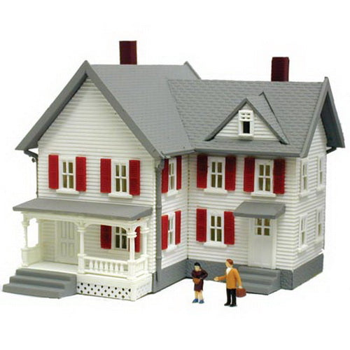 Model Power 2558 N Kennedy's House Built Up Lighted W/2 Hand Painted Figures