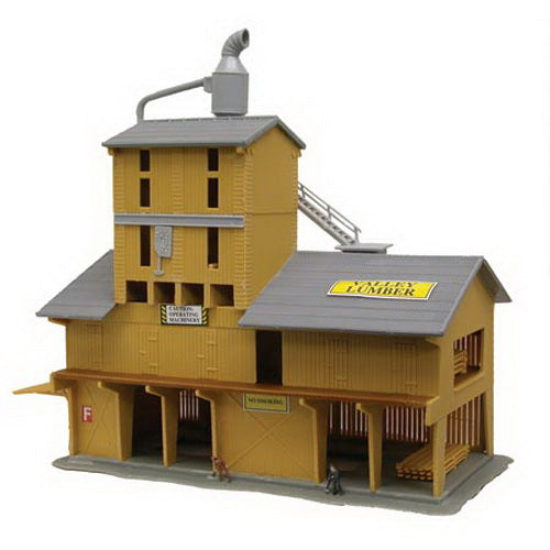 Model Power 2566 N Lumber Yard Lighted With Two Handpainted Figures Built Up