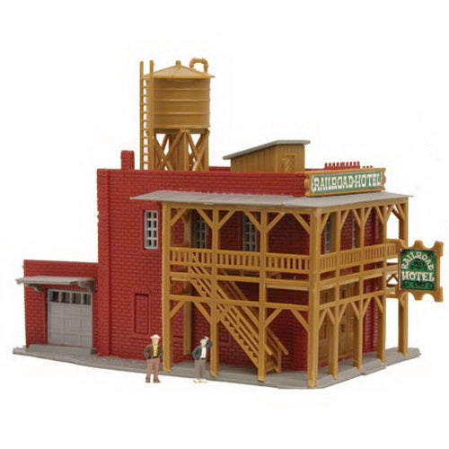 Model Power 2597 N Scale Railroad Hotel Built-Up W/Figures