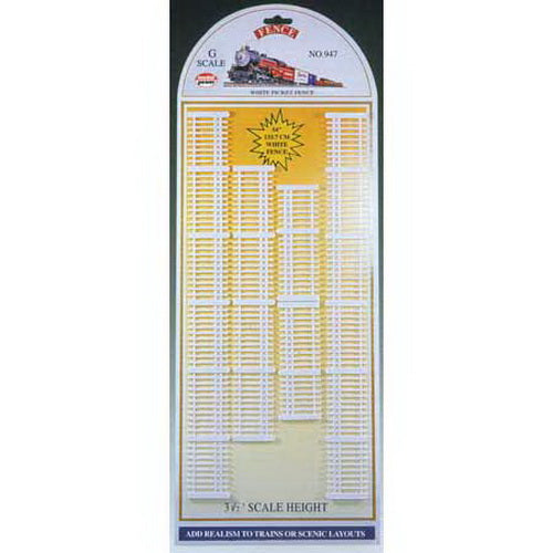Model Power 947 G Scale Built-up White Picket Fence
