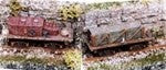 Model Tech Studios JN1035 N Scale Fire Car Gravel Car Dual Pack
