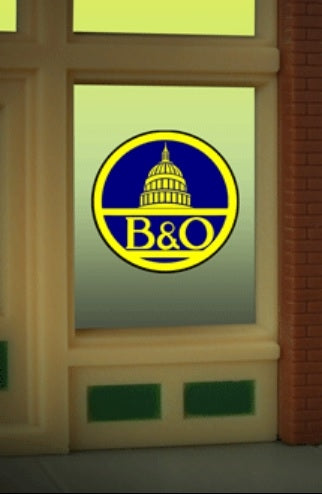 Miller Engineering 9060 HO/O Baltimore & Ohio Window Sign