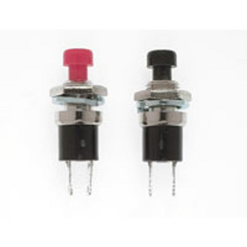 Miniatronics 33-025-02 1-Red/1-Black Momentary Push Button SPST Switches