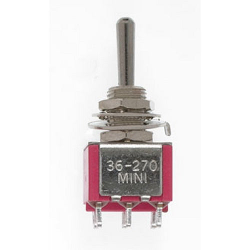 Miniatronics 36-270-02 120V MOM DPDT 5Amp Miniature Toggle Switches (Pack of 2)