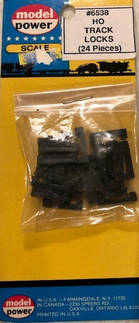 Model Power 6538 HO Track Locks (Pack of 24)