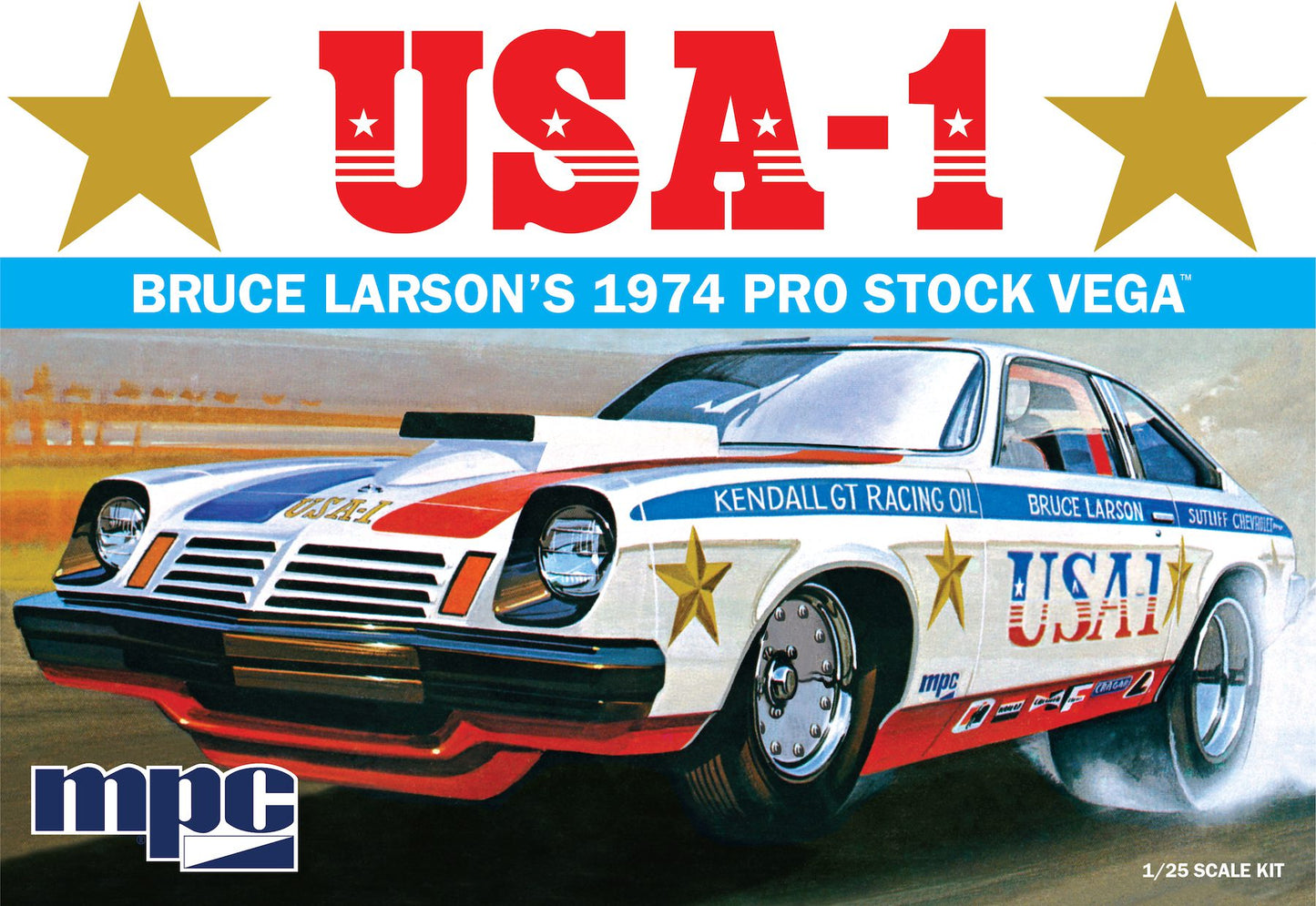 MPC 828 1:25 Bruce Larson USA-1 Pro Stock Vega Race Car Plastic Model Kit