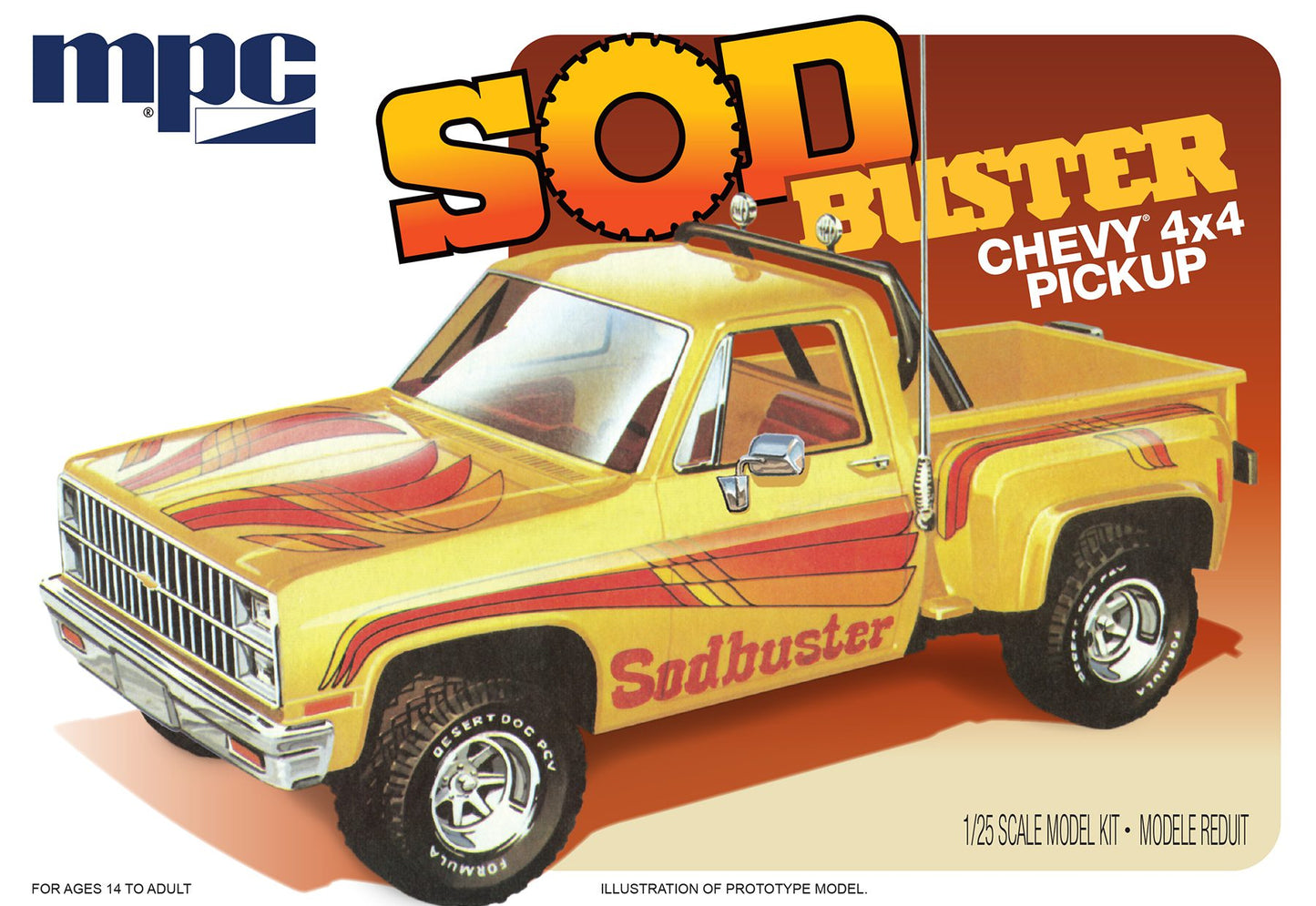 MPC 972 1:25 1981 Chevy Stepside Pickup Sod Buster Plastic Model Kit