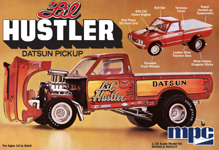 MPC 982 1:25 Li'l Hustler 1975 Datsun Pickup Plastic Model Kit