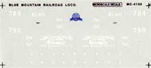 Microscale 60-4108 N 1993+ Blue Mountain Railroad Locomotives Decal Sheet