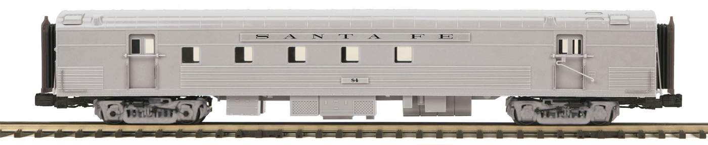 MTH 20-64119 O Santa Fe 70' Streamlined RPO Ribbed Sided Passenger Car #98