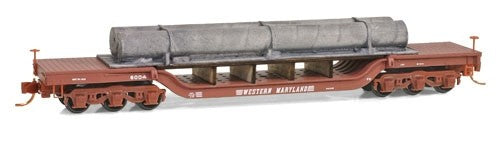 Micro-Trains 10900110 N Western Maryland Depressed Center Flatcar w/ Load #6004