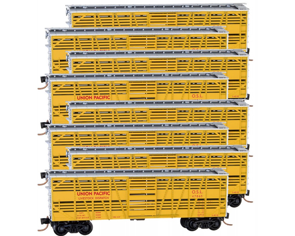 MicroTrains 99400809 Z Union Pacific 40' Despatch Stock Car (8)