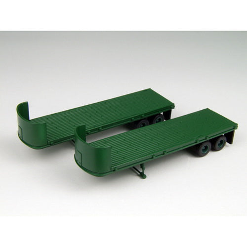 Classic Metal Works 31127 HO Mini Metals Green Freuhauf 32'''' Flatbed Trailers