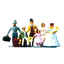 Merten 2156 HO Oldtime People #1 Figures (Set of 6)