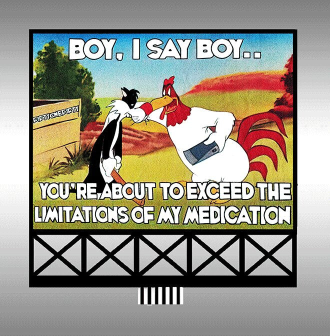 Miller Engineering 44-6402 HO/N Looney Toons Foghorn Small Animated Billboard